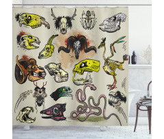 Skeleton Gothic Shower Curtain