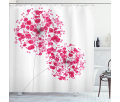 Abstract Dandelion Artwork Shower Curtain