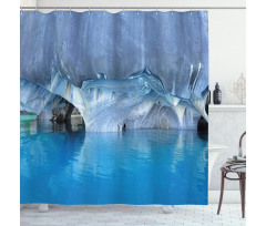 Marble Caves Lake in Chile Shower Curtain