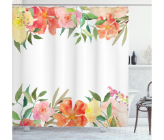 Soft Flower Petals Shower Curtain