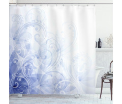 Abstract Floral Curl Shower Curtain