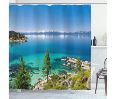 Tranquil Tahoe Shoreline Shower Curtain