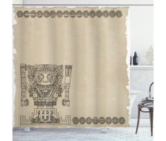Mayan Relic Shower Curtain