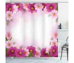 Romantic Daisies Framework Shower Curtain
