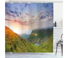 Sunrise Mottled Clouds Shower Curtain