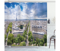 Aerial View Paris Shower Curtain