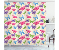 Colorful Butterflies Shower Curtain