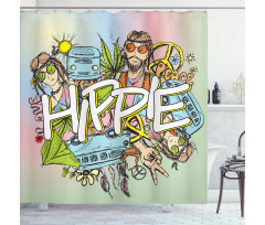 Man Woman Peace Shower Curtain