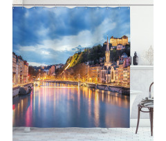 Saone River Lyon City Shower Curtain