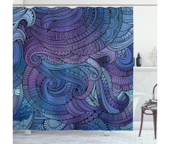Ocean Inspired Paisley Shower Curtain
