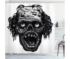 Zombie Evil Dead Man Shower Curtain
