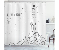 Dream Space Lover Words Shower Curtain