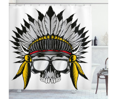 Tribe Leader Feather Head Shower Curtain