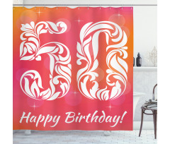 Swirls and Stars Shower Curtain