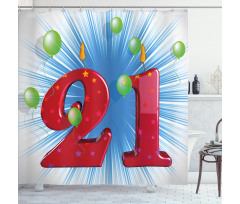 Abstract Balloons Shower Curtain