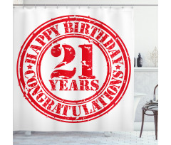 Happy Birthday Shower Curtain