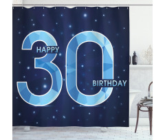 Modern Birthday Image Shower Curtain