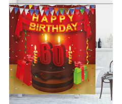 Birthday Party Cakes Shower Curtain