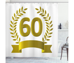 Golden Age Birthday Shower Curtain