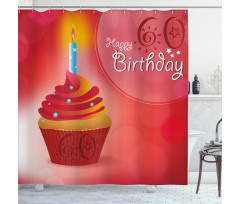 Party Cupcake Sun Shower Curtain