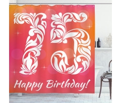 75 Swirls Shower Curtain