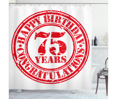 Aged Display Stamp Shower Curtain