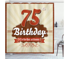 Birthday Age Number Shower Curtain