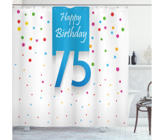 Rain with Polka Dots Shower Curtain