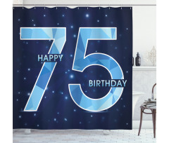 Birthday Theme Stars Shower Curtain