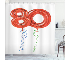 Granny Party Balloons Shower Curtain