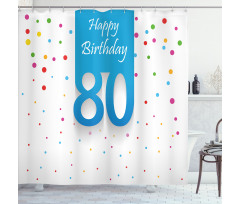 Polka Dots Birthday Shower Curtain