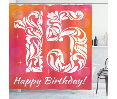 Teen Birthday Design Shower Curtain