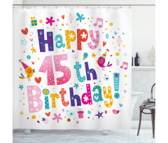 Teenage Girl Birthday Shower Curtain