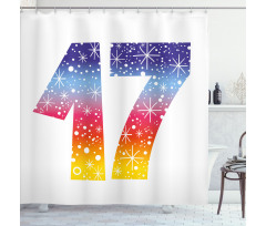 17 Party Shower Curtain