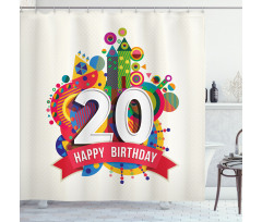 20 Theme Image Shower Curtain