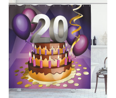 Chocolate Birthday Shower Curtain