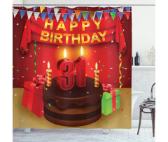 Cake Birthday Shower Curtain