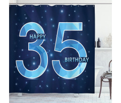 Thirthy 5 Modern Shower Curtain