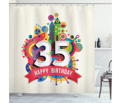 Greeting Gift Age 35 Shower Curtain