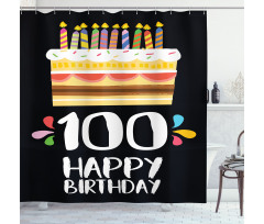 Milestone Party Shower Curtain