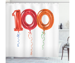 Flying Balloons Art Shower Curtain