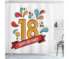 Eighteenth Birthday Shower Curtain
