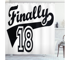 Basketball Words Shower Curtain