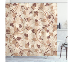 Autumn Leaves Branches Shower Curtain