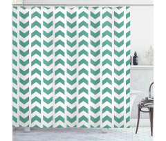 Abstract Zigzag Tribal Shower Curtain