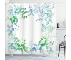 Spring Wreath Watercolor Shower Curtain