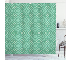 Nested Squares Pattern Shower Curtain