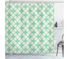 Floral Motif Feminine Shower Curtain