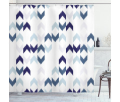 Ikat Chevron Zig Zag Shower Curtain