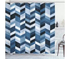 Zigzag Twisty Lines Shower Curtain